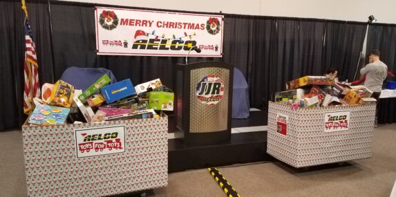 Toy boxes during 2019 Toys for Tots Initiative